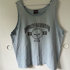 Harley-Davidson Light Blue Graphic Tank Top